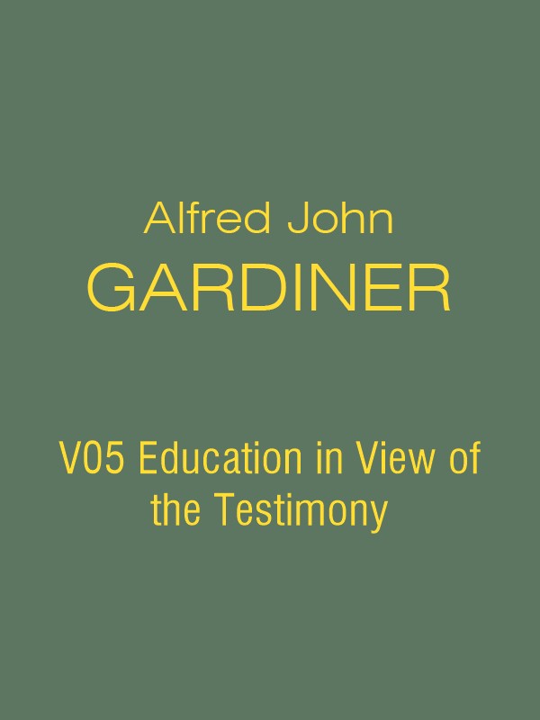 AJG V05 Education in View of the Testimony