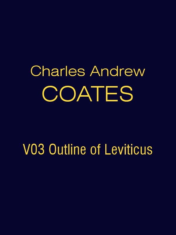 CAC V03 Outline of Leviticus