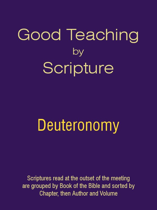 Good Teaching by Scripture 05 - Deuteronomy