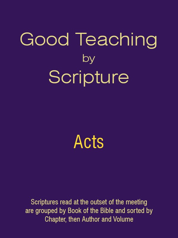 Good Teaching by Scripture 44 - Acts
