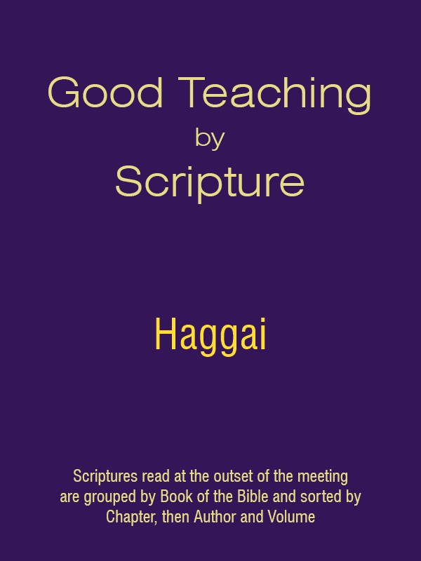 Good Teaching by Scripture 37 - Haggai