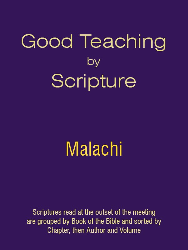 Good Teaching by Scripture 39 - Malachi