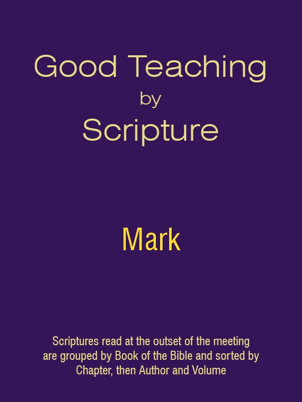 Good Teaching by Scripture 41 - Mark
