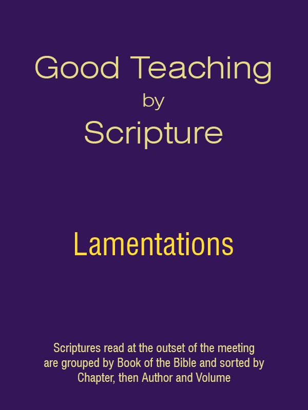 Good Teaching by Scripture 25 - Lamentations