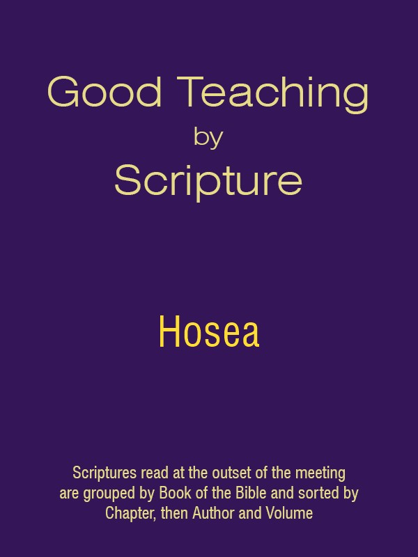 Good Teaching by Scripture 28 - Hosea