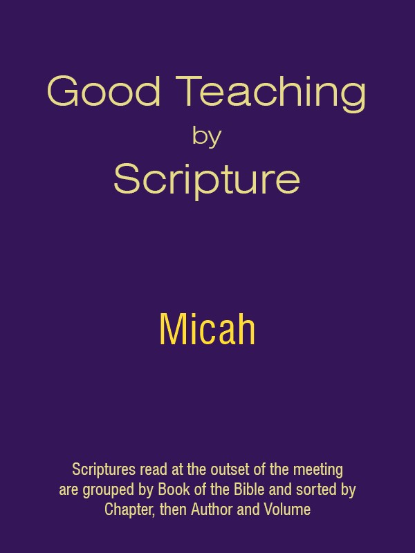 Good Teaching by Scripture 33 - Micah