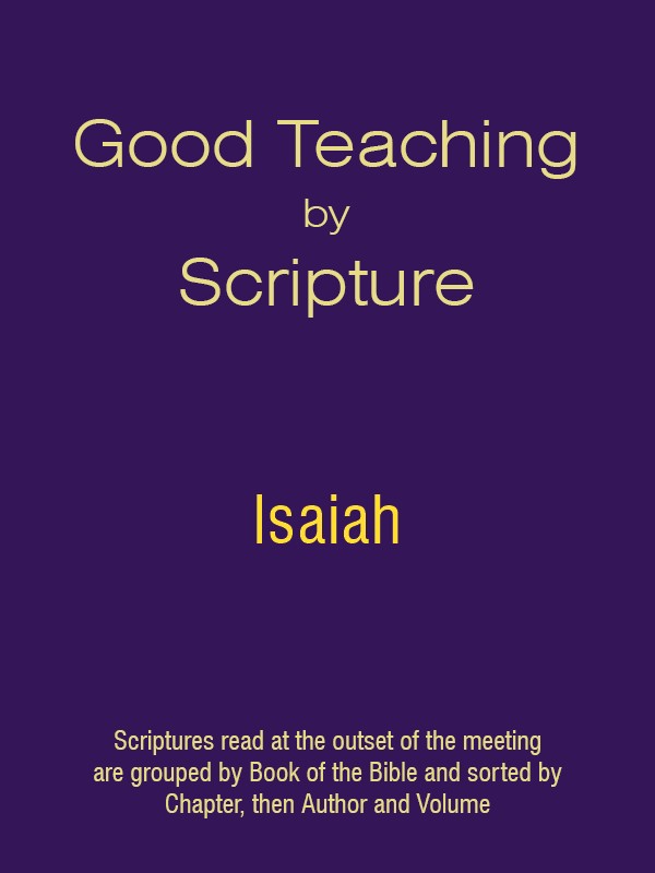 Good Teaching by Scripture 23 - Isaiah