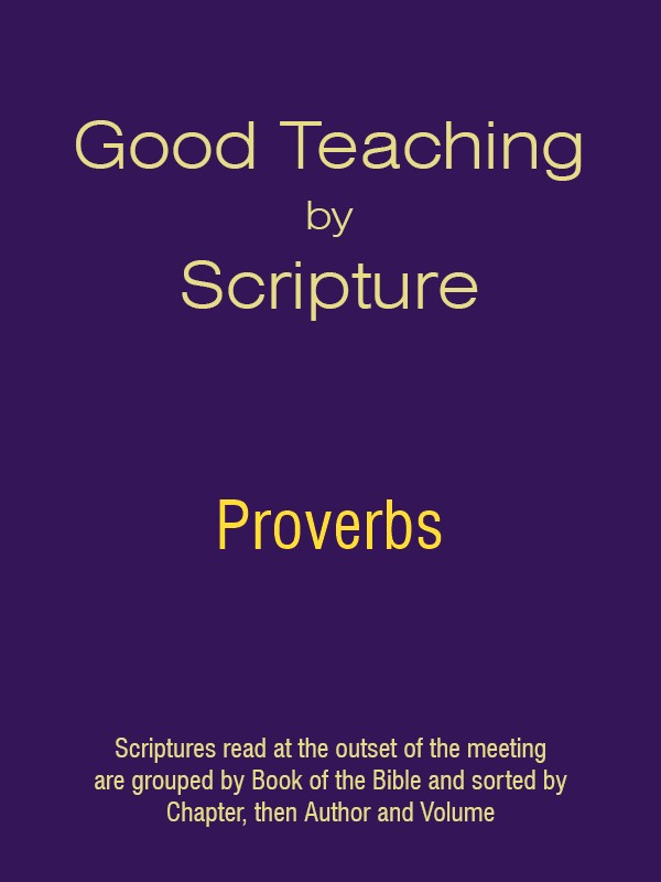 Good Teaching by Scripture 20 - Proverbs