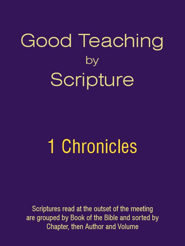 Good Teaching by Scripture 13 - 1 Chronicles