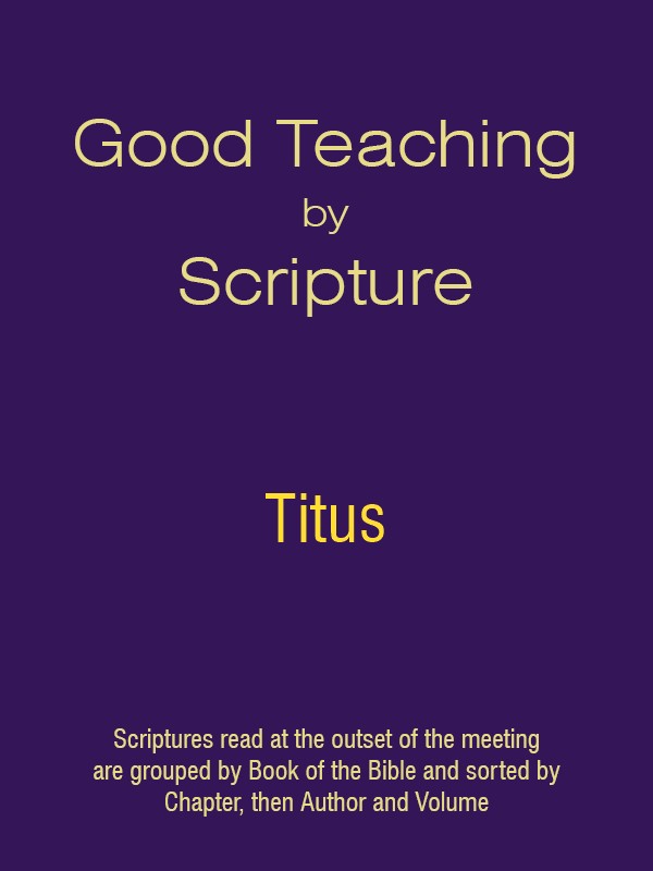 Good Teaching by Scripture 56 - Titus