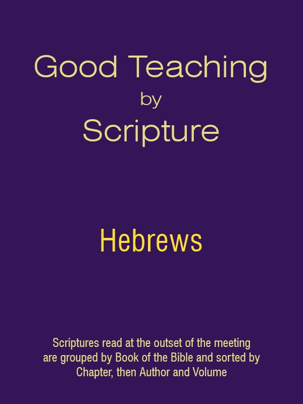 Good Teaching by Scripture 58 - Hebrews