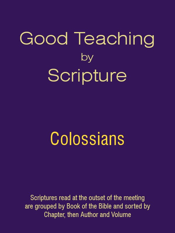 Good Teaching by Scripture 51 - Colossians